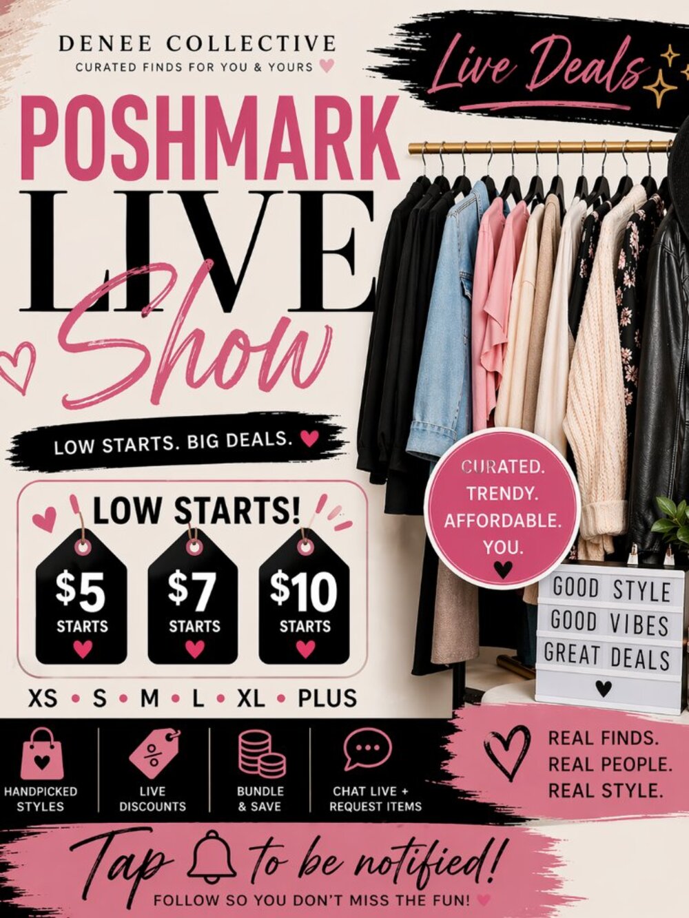 Denee Collective Is‎ Live... $5 $7 $10 STARTS 🔥 | XS–PLUS | LIVE BUNDLE DEALS